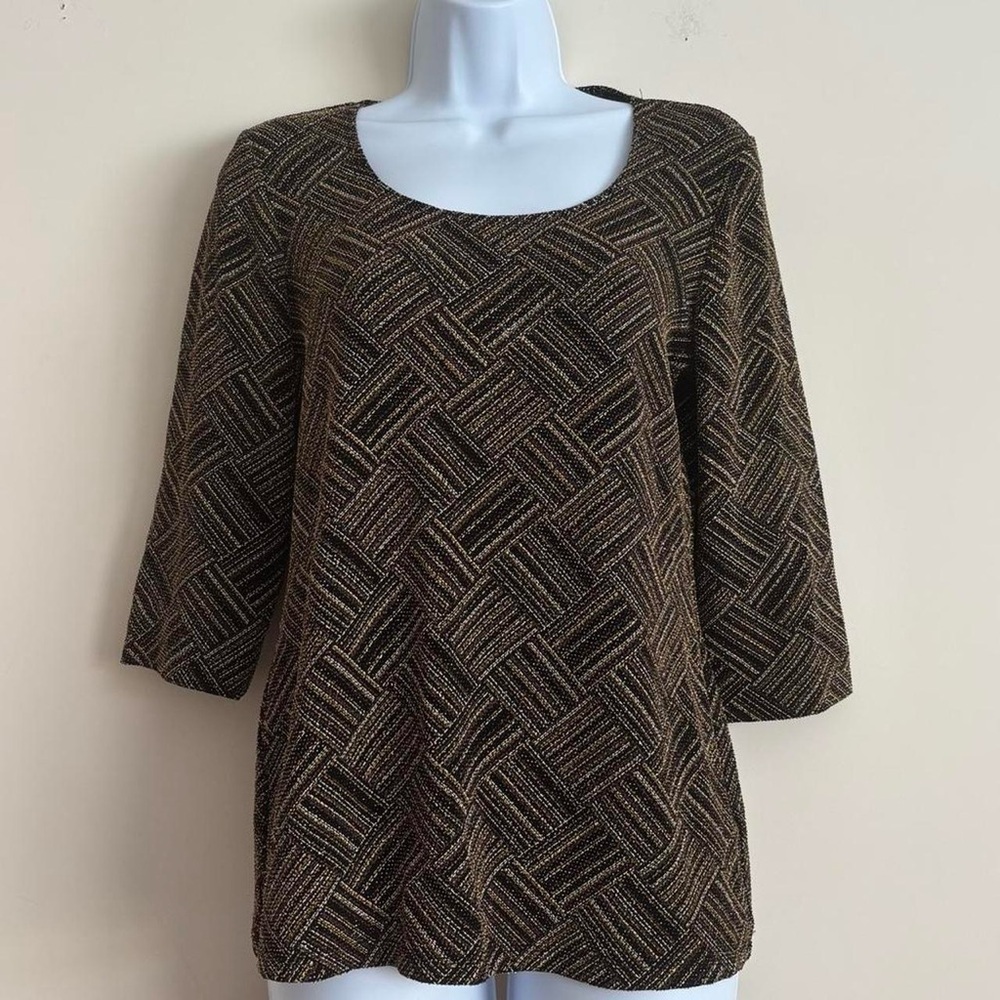 Vintage y2k Libra brand metallic gold beaded top